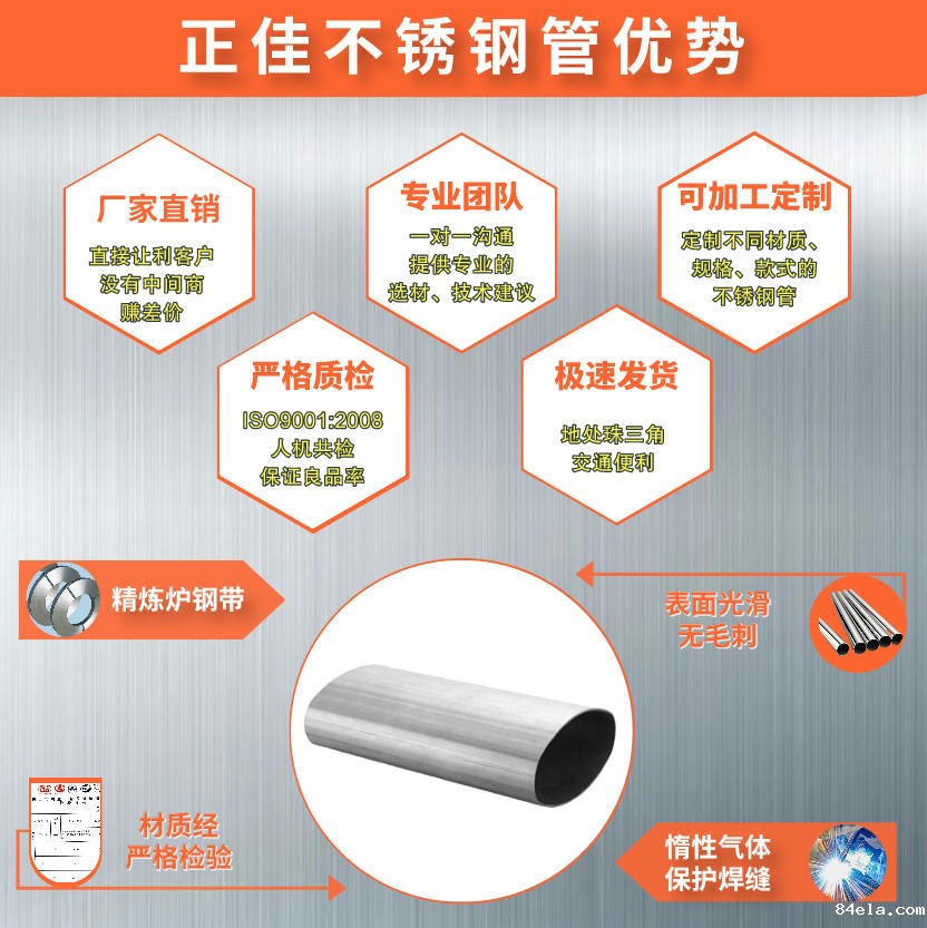 304不锈钢椭圆管